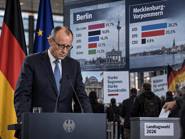 Ilustrasi: Partai Uni Kristen Demokrat (CDU) pimpinan Kanselir Friedrich Merz mengalami penurunan suara.
