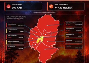 309 Kali Kebakaran Terjadi di Samarinda, Petugas Masih Berjaga hingga Pagi