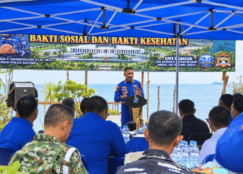 Ditpolairud Polda Kaltim Gelar Bakti Sosial dan Cek Kesehatan Gratis di Kampung Jatanras PPU